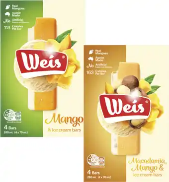 Coles Weis Bars-6 Pack 264mL-280mL offer