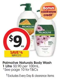 Coles Palmolive Naturals Body Wash offer