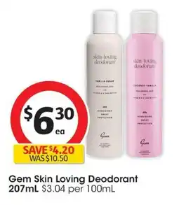 Coles Gem Skin Loving Deodorant offer