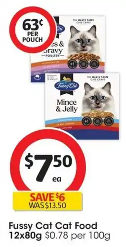 Coles Fussy Cat Cat Food offer