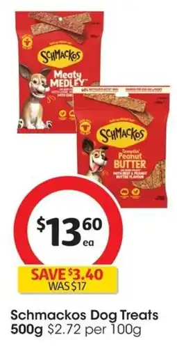 Coles Schmackos Dog Treats offer