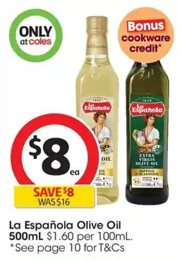 Coles La Espanola Olive Oil offer