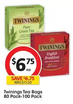 Coles Twinings Tea Bags offer