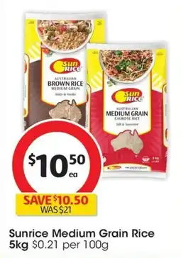 Coles Sunrice Medium Grain Rice offer