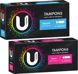 Coles U By Kotex Tampons Regular or Super 16 Pack offer