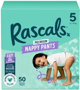 Coles Rascals Premium Jumbo Nappy Pants-56 Pack offer