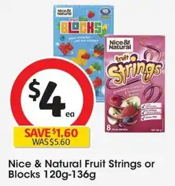 Coles Nice & Natural Fruit Strings or Blocks offer