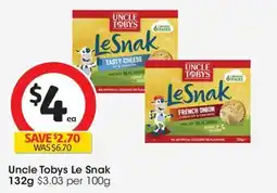 Coles Uncle Tobys Le Snak offer