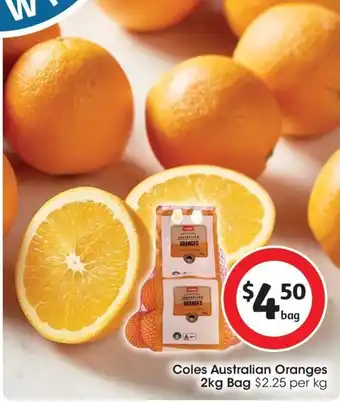Coles Coles Australian Oranges offer