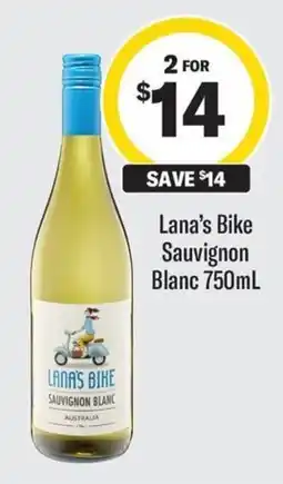 Coles Lana's Bike Sauvignon Blanc offer