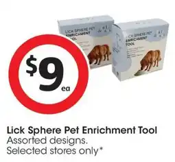Coles Lick Sphere Pet Enrichment Tool offer