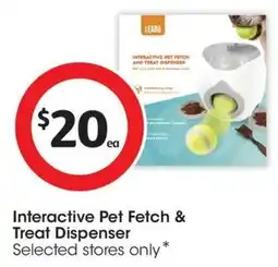 Coles LEABO Interactive Pet Fetch & Treat Dispenser offer