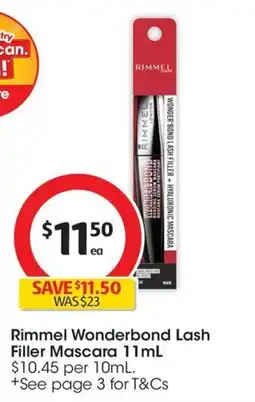 Coles Rimmel Wonderbond Lash Filler Mascara offer