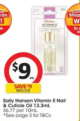 Coles Sally Hansen Vitamin E Nail & Cuticle Oil offer