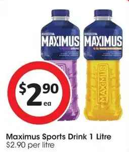 Coles Maximus Sports Drink 1 Litre offer