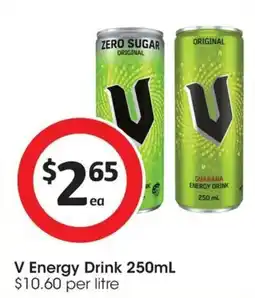 Coles V Energy Drink offer