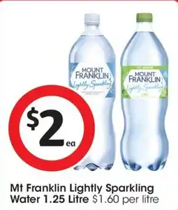 Coles Mt Franklin Lightly Sparkling Water offer