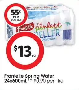 Coles Frantelle Spring Water offer