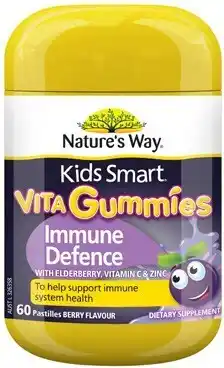 BIG W Nature&#039;s Way Kids Smart Cold & Flu, Immunity Vita Gummies 60 Pastilles* offer