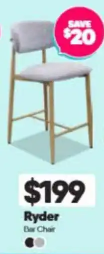 ComfortStyle Furniture & Bedding Ryder Bar Chair offer