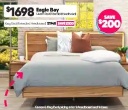 ComfortStyle Furniture & Bedding Eagle Bay Queen Bed Extended Headboard offer