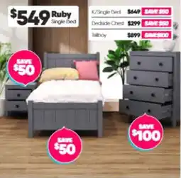ComfortStyle Furniture & Bedding Ruby Single Bed offer