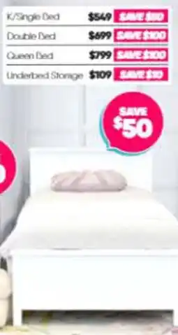 ComfortStyle Furniture & Bedding K/Single Bed offer