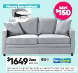ComfortStyle Furniture & Bedding Zara Sofa Bed offer