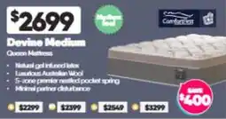 ComfortStyle Furniture & Bedding Devine Medium Queen Mattress offer