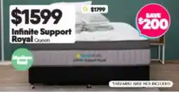 ComfortStyle Furniture & Bedding Infinite Support Royal Queen offer