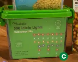 Woolworths Christmas Solar Icicle Lights 500 Multi Colour or White offer