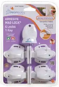 BIG W Dreambaby Adhesive Mag Lock 4 Locks & 1 Key offer