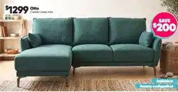 ComfortStyle Furniture & Bedding Otto 3 Sester Chaise Sofa offer