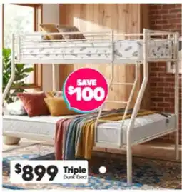 ComfortStyle Furniture & Bedding Triple Bunk Bed offer