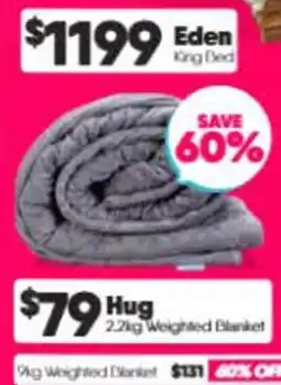 ComfortStyle Furniture & Bedding Hug Weighted Blanket offer