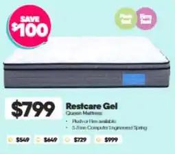 ComfortStyle Furniture & Bedding Restcare Gel Queen Mattress offer