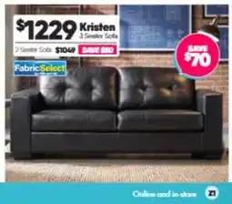 ComfortStyle Furniture & Bedding Kristen 3 Seater Sofa offer