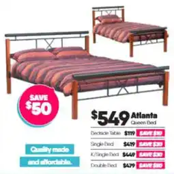 ComfortStyle Furniture & Bedding Atlanta Queen Bed offer
