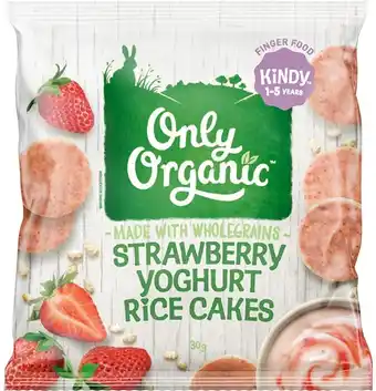 BIG W Strawberry Yoghurt Rice Cakes 1-5 years 60g offer