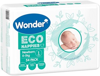 Wonder Eco Newborn Nappies 54 Pack
