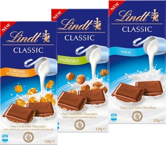BIG W Lindt Classic Blocks 125g offer