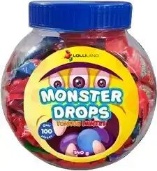 NEW Lolliland Monster Drops Jar 540g