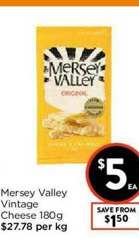 Foodworks Mersey Valley Vintage Cheese offer