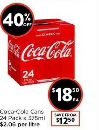 Foodworks Coca-cola Cans 24 Pack offer