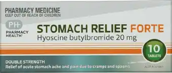 Pharmacist Advice Pharmacy Health Stomach Relief Forte 20mg 10 Tablets offer