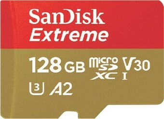 Officeworks SanDisk 128GB Extreme MicroSDXC Memory Card offer