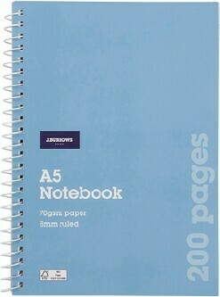 Officeworks J.Burrows A5 200 Page Spiral Notebook offer