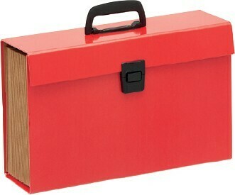 Officeworks Keji Foolscap 19 Pocket Expanding File - Red offer