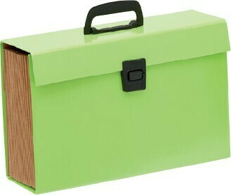 Officeworks Keji Foolscap 19 Pocket Expanding File - Green offer