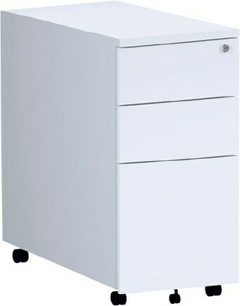 Officeworks Stilford Pro Slim Filing Pedestal - White offer